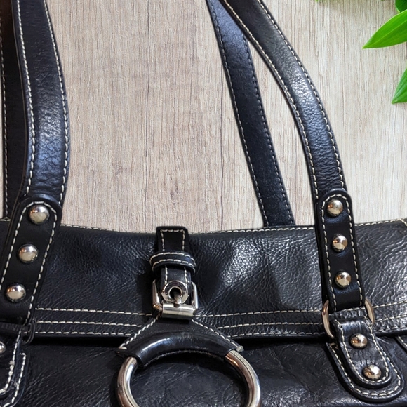 Free Browns Shoes Classic Black Leather Purse - Picture 6 of 6